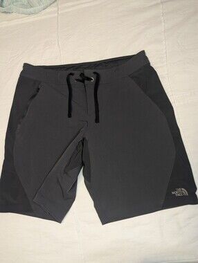 The North Face Men's Charcoal Athletic Shorts with Drawstring